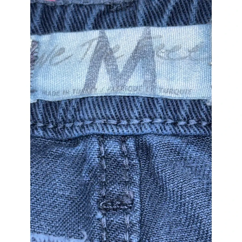 Free People We the Free Blue Denim Cargo Jogger Pants High Rise Utility Indigo